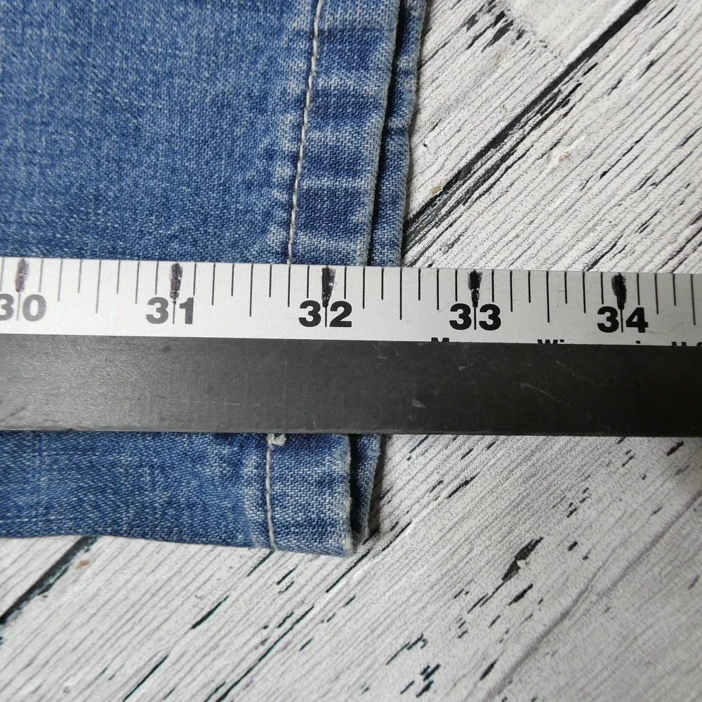 Vintage Lucky Brand Dungarees Jeans Womens 20 Blue Denim Relaxed Straight - Picture 11 of 16